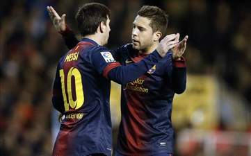 Лео Месси и Хорди Альба, Getty Images