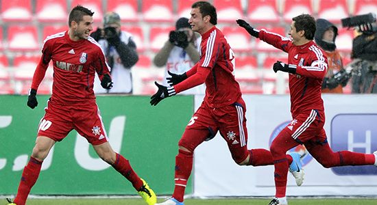 Радость игроков Мордовии, фото fc-anji.ru