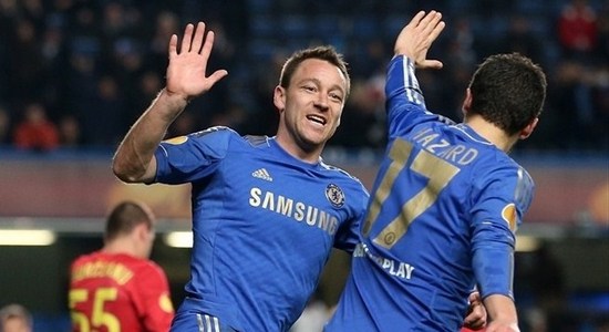 Эден Азар празднует гол с Джоном Терри, Getty Images