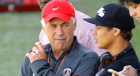 Карло Анчелотти и Тиаго Силва, sambafoot.com