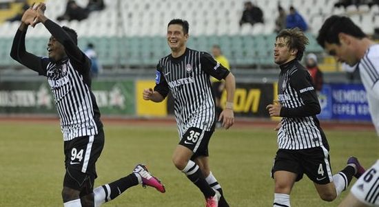 Боли и партнеры празднуют взятие ворот Волыни, фото Алексей Ковалев, Football.ua