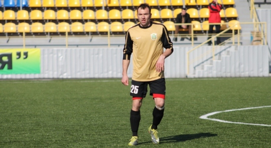 Один из «соавторов» первого гола сезона, головковец Евгений Фальковский, фото pfc.ukragrocom.com