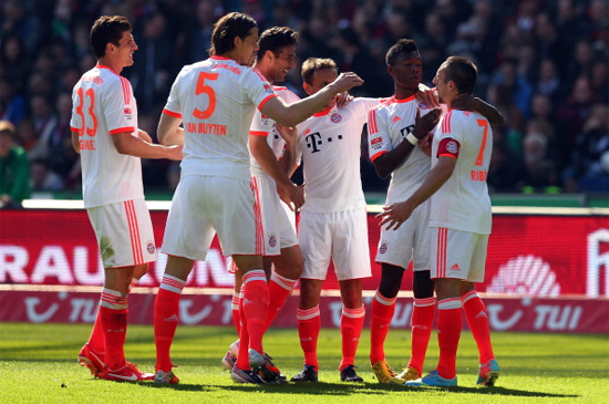 Бавария празднует гол Рибери, фото Getty Images