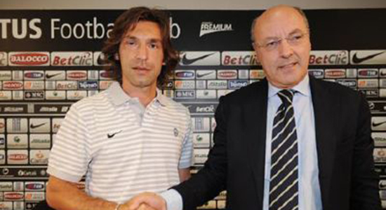 Андреа Пирло и Беппе Маротта, tifobianconero.it