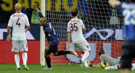 Джонатан забивает в ворота Ромы, Getty Images