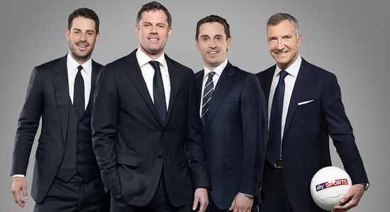 Каррагер с коллегами. Фото Sky Sports