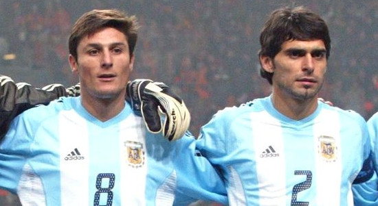 Хавьер Дзанетти и Роберто Айяла, goal.com