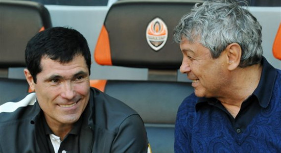 Мирча Луческу и Александр Спиридон. © Михаил Масловский, Football.ua