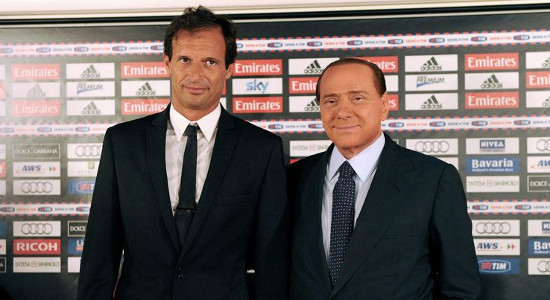 Массимиано Аллегри и Сильвио Берлускони, altervista.org