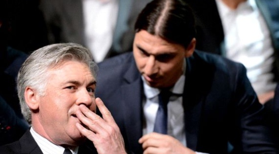 Карло Анчелотти и Златан Ибрахимович, Getty Images