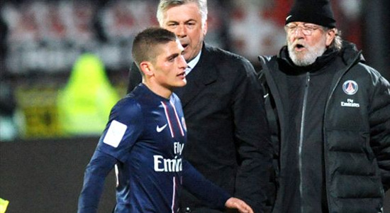 Марко Верратти и Карло Анчелотти, msn.com