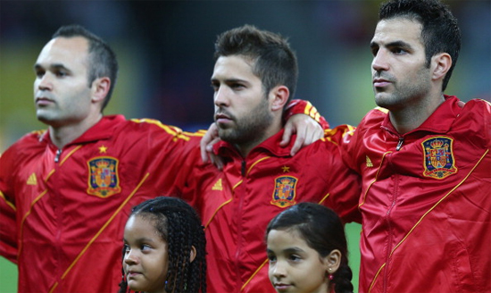 Андрес Иньеста, Хорди Альба и Сеск Фабрегас, Getty Images