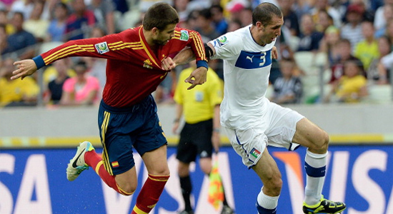 Херард Пике против Джорджо Кьеллини, Getty Images