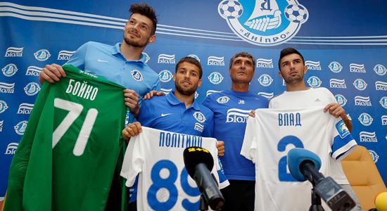 Хуанде Рамос и новички Днепра, фото fcdnipro.ua