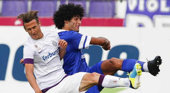 Маруан Феллаини в товарищеском матче с венской Аустрией, skysports.com