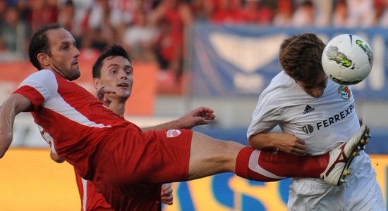 Баранник в лучшем пока матче против бухарестского Динамо, фото vorskla.com.ua