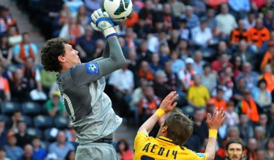 Пятов в матче с Металлистом, Football.ua