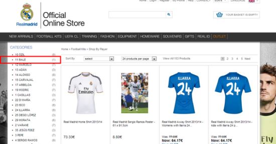Реал уже продает футболки Бэйла