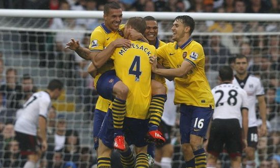 Празднование второго гола Арсенала, АР