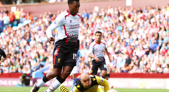 Даниэль Старридж забивает в ворота Астон Виллы, Getty Images