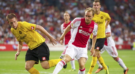 Кристиан Эриксен в матче против Роды. Getty Images