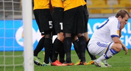 Олег Гусев после пропущенного гола, © Илья Хохлов, Football.ua