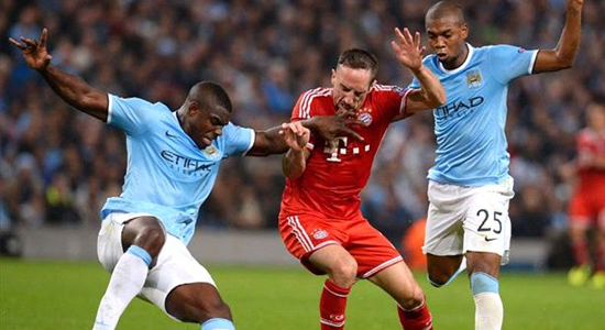 Франк Рибери в матче с Манчестер Сити, фото goal.com