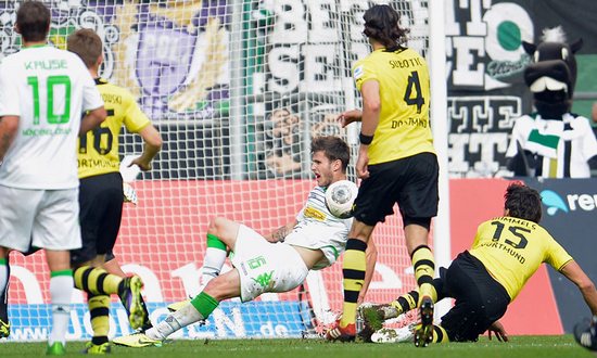 Момент с пенальти и удалением Хуммельса, Getty Images