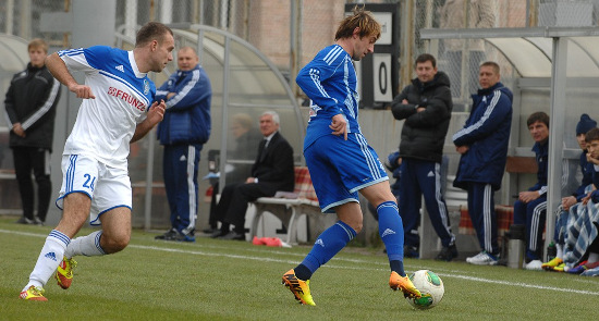 Каверин, как и Юссуф с Алиевым, не помогли Динамо-2 избежать поражения. Фото fcdynamo.kiev.ua