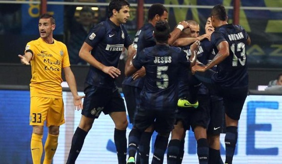 Интер празднует первый гол, Getty Images