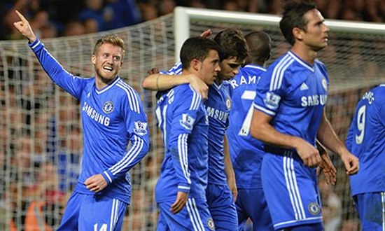 Радость Челси после первого гола, Getty Images