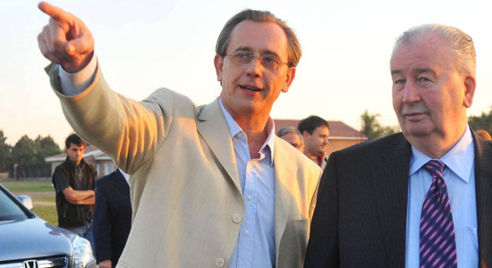 Президент Колона Херман Лерче и президент АФА Хулио Грондона, telam.com.ar