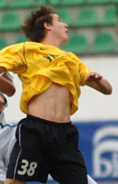 Денис Олейник - автор первого гола 