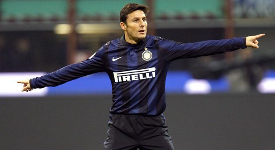 Хавьер Дзанетти вернулся на поле, фото gazzetta.it