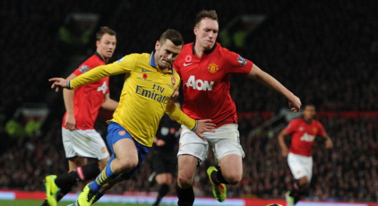 Фил Джонс против Джека Уилшира, Getty Images