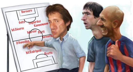 Скелотто, Бароверо и Мерсьер, шарж lanacion.com.ar