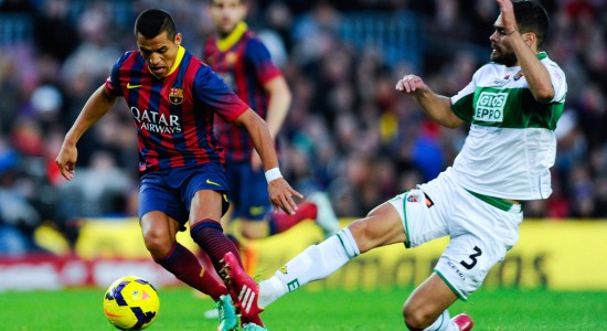 Алексис Санчес во вчерашнем матче, Getty Images