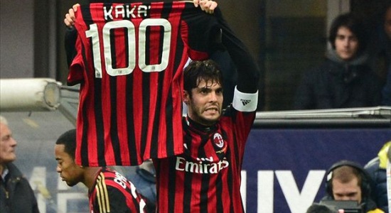 Кака забил 100-й и 101-й голы за Милан, Getty Images