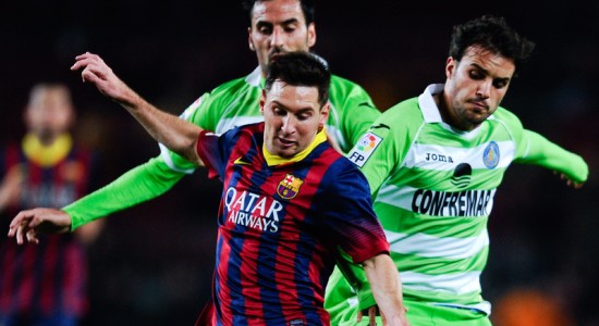 Месси против игроков Хетафе, Getty Images