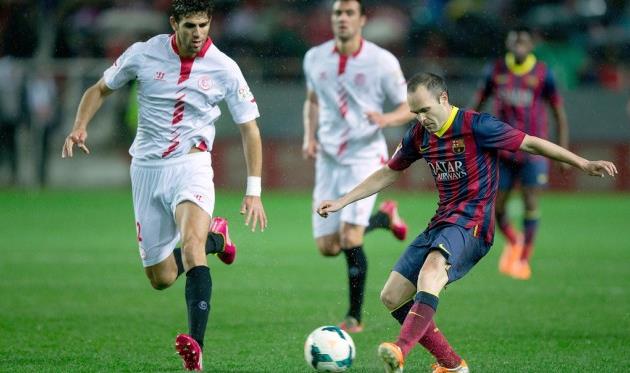 Иньеста во вчерашней встрече, Getty Images