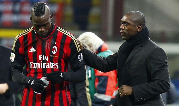 Марио Балотелли и Кларенс Зеедорф, фото corrieredellosport.it