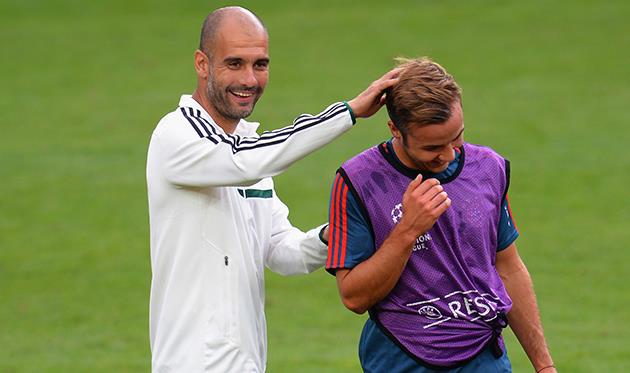 Пеп Гвардиола и Марио Гётце, Getty Images