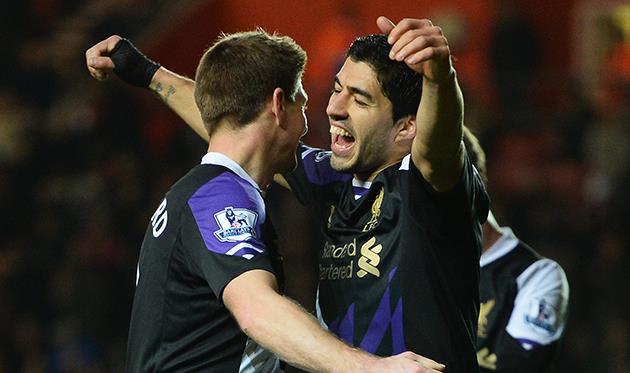 Стивен Джеррард и Луис Суарес, Getty Images