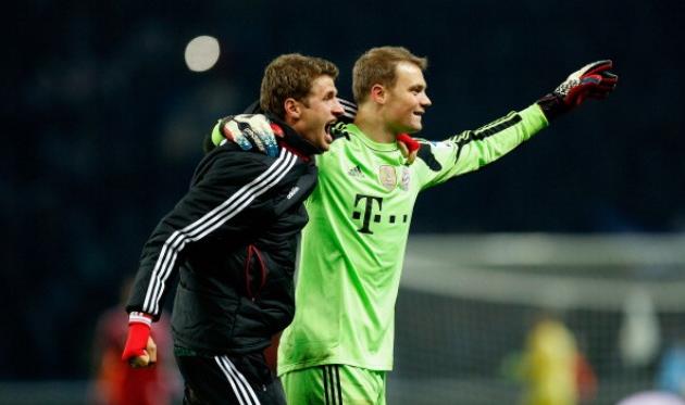 Томас Мюллер и Мануэль Нойер, фото getty images