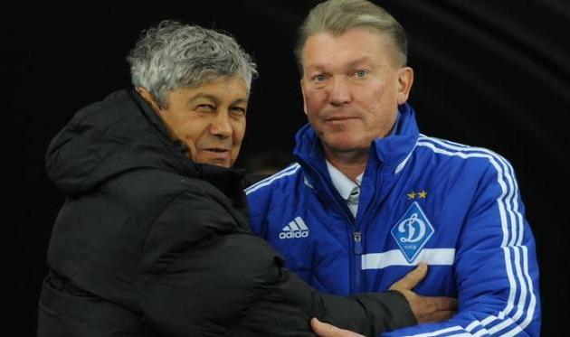 Мирча Луческу и Олег Блохин, фото И.Хохлова, Football.ua