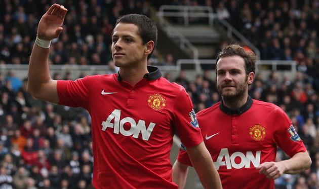 Хавьер Эрнандес и Хуан Мата, Getty Images