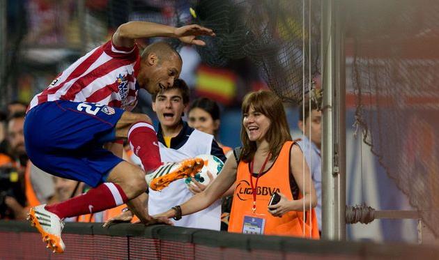 Миранда празднует взятие ворот, фото corrieredellosport.it