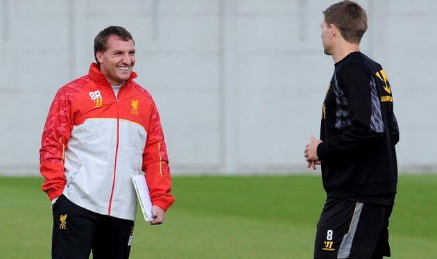 Брендан Роджерс и Стивен Джеррард, фото Getty Images