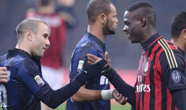 Родриго Паласио и Марио Балотелли, фото Getty Images