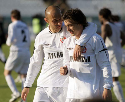 Два луганских серба - Дарко ДУНЬИЧ (справа) и Мирко БУНЬЕВЧЕВИЧ, фото komanda.com.ua